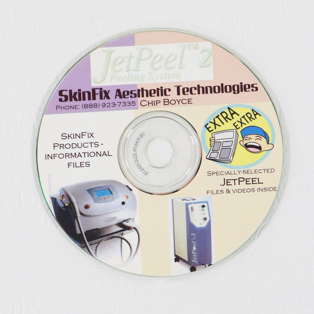 TavTech JetPeel SkinFix Aesthetic Technologies Product Information Files CD DVD