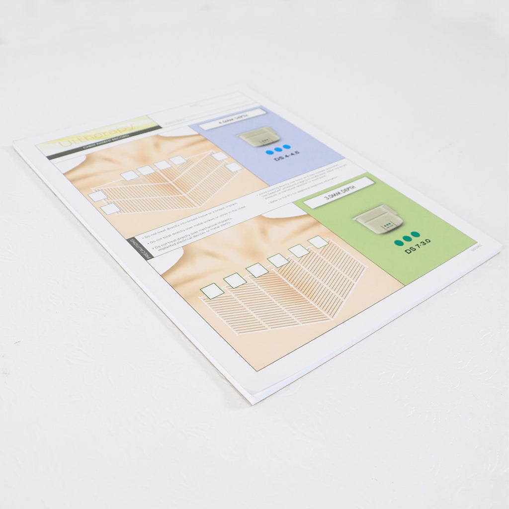 Ulthera Ultherapy Patient Chest Record Sheet 4.5mm 3mm Depth 23x Sheet Tear Pad
