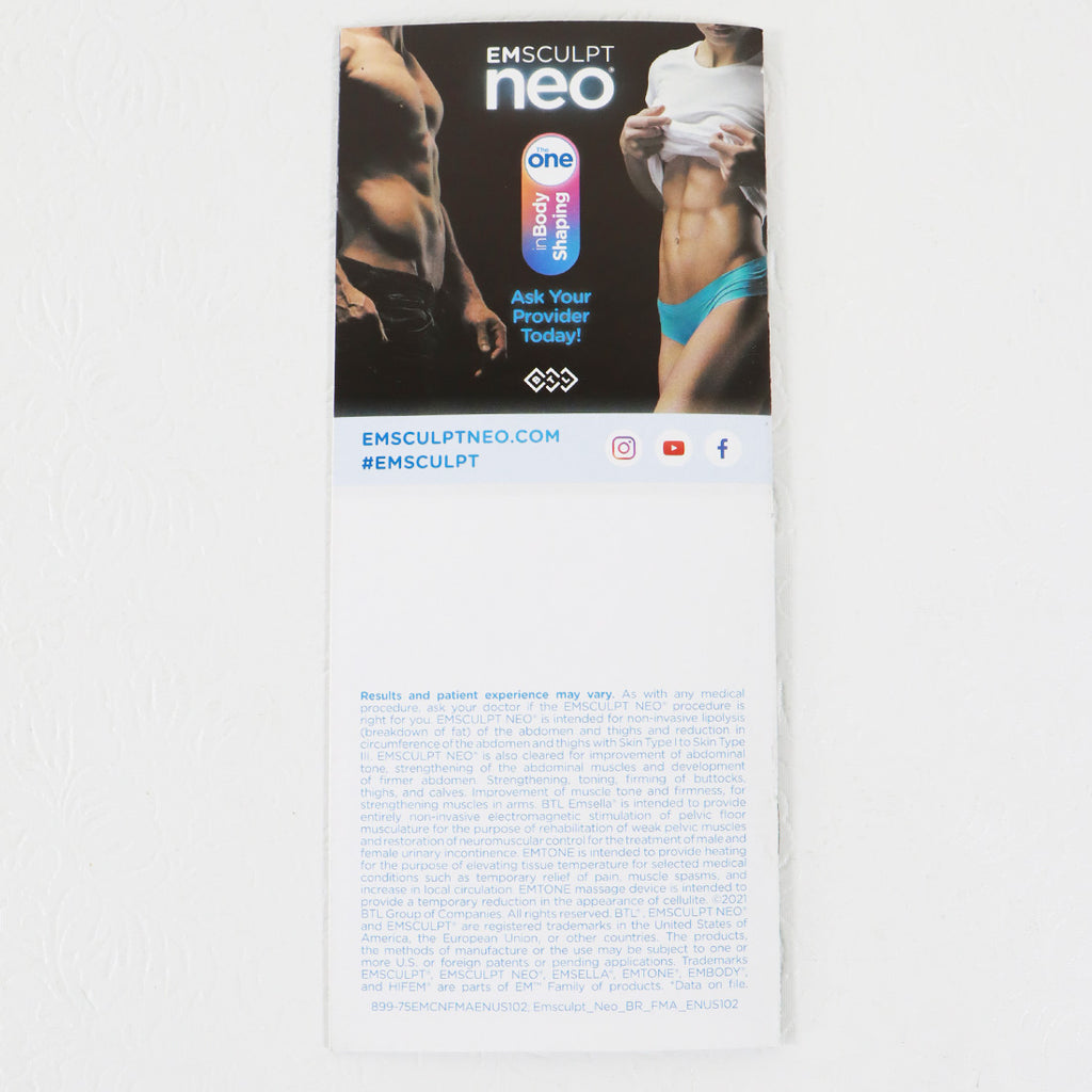 BTL EMSculpt NEO "The One in Body Shaping" Pamphlets Marketing Case - 63 Pack