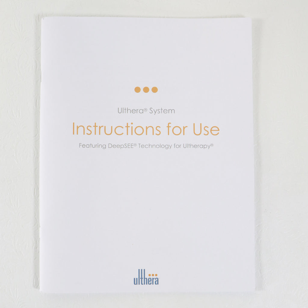 2015 Ulthera Ultherapy DeepSee Instructions for Use User Manual 1004125IFU Rev C