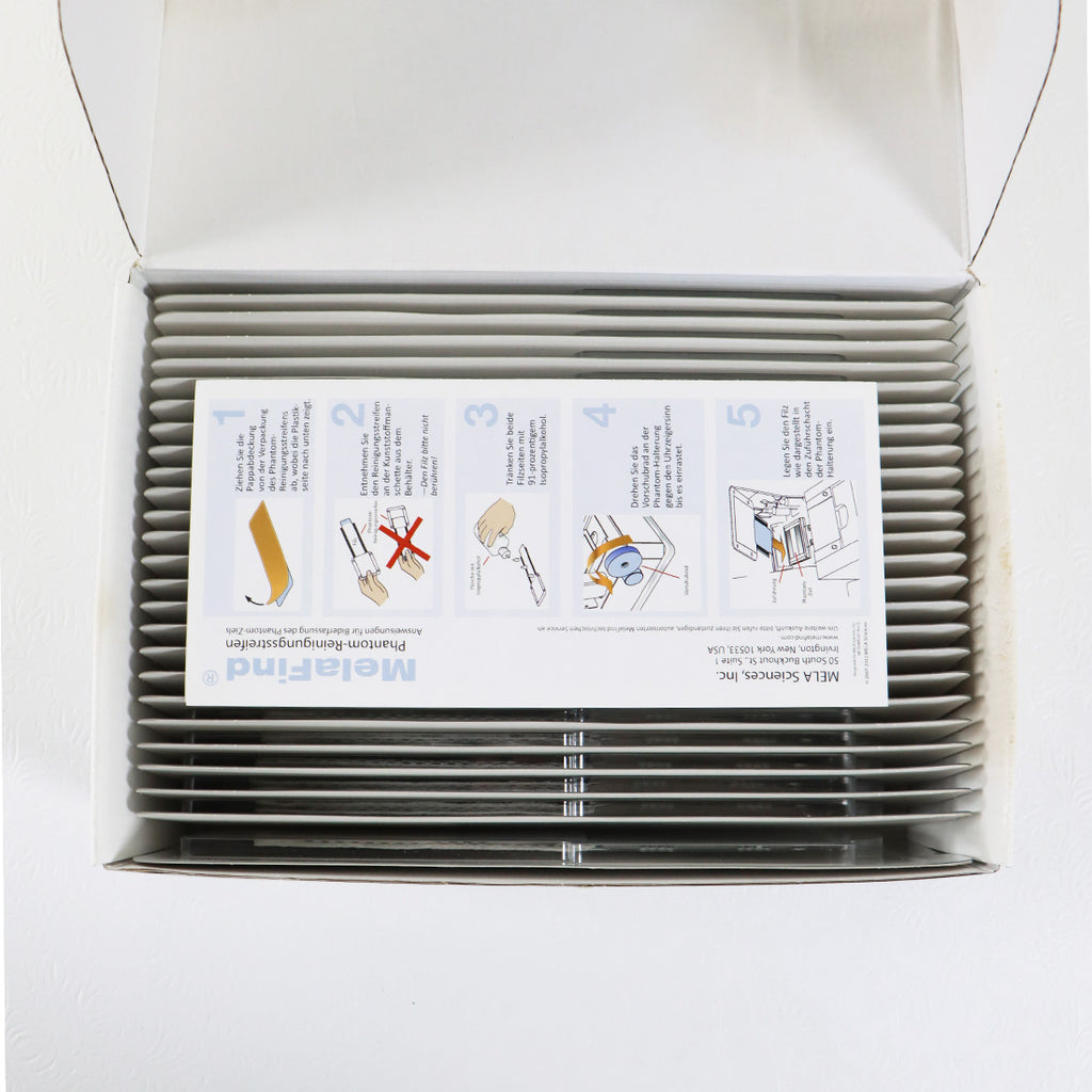 MelaFind Optics by Carl Zeiss Phantom Cleansing Strips MF79-SA-000 Rev E 25x