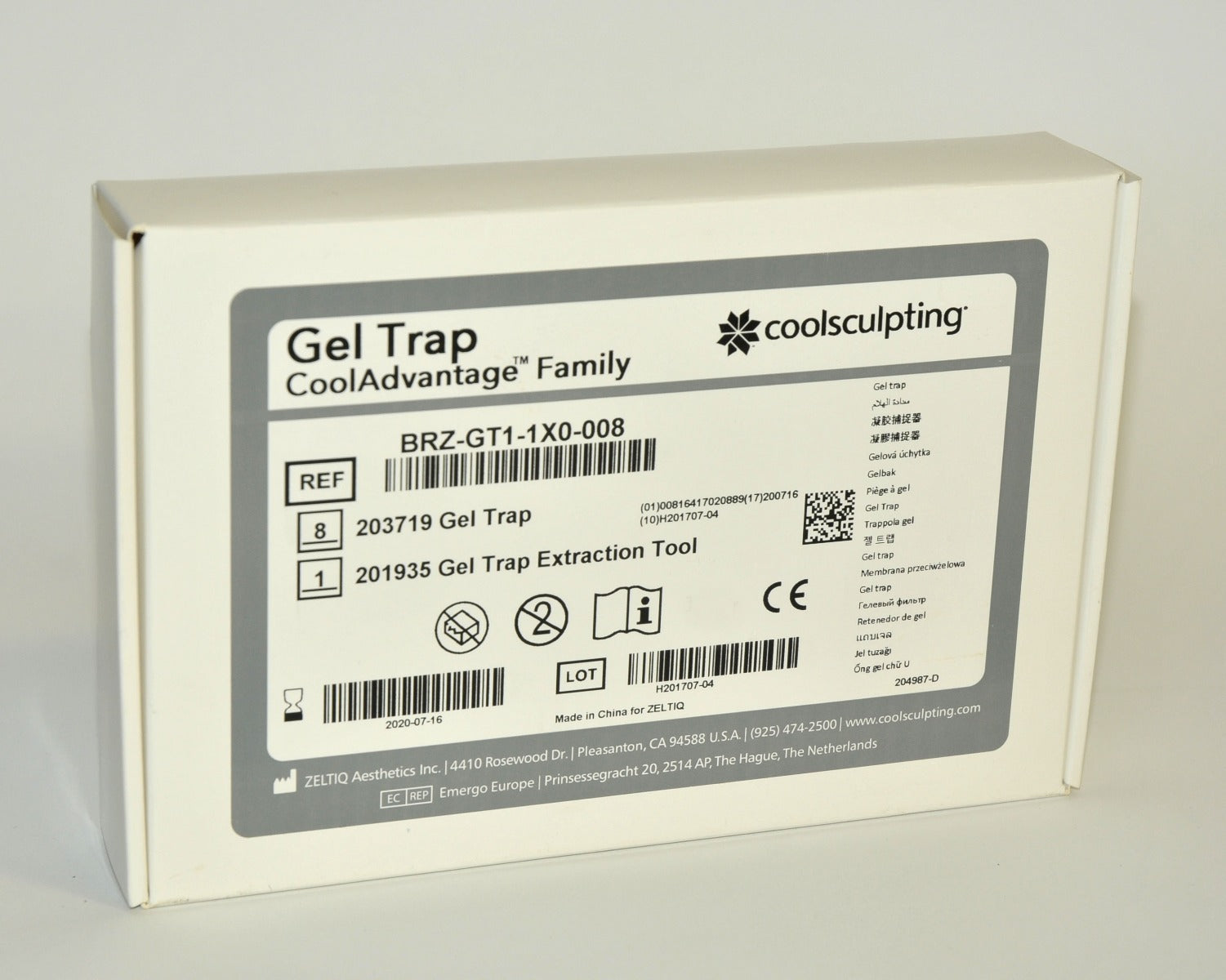 ZELTIQ CoolSculpt Gel Trap CoolAdvantage BRZ-GT1-1X0-008 GelTrap Exp 07/20 x5Pcs