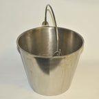 3 Wheel Kick Bucket 12 Qt Wilson Hospital Products Heavy Duty Stainless Steel