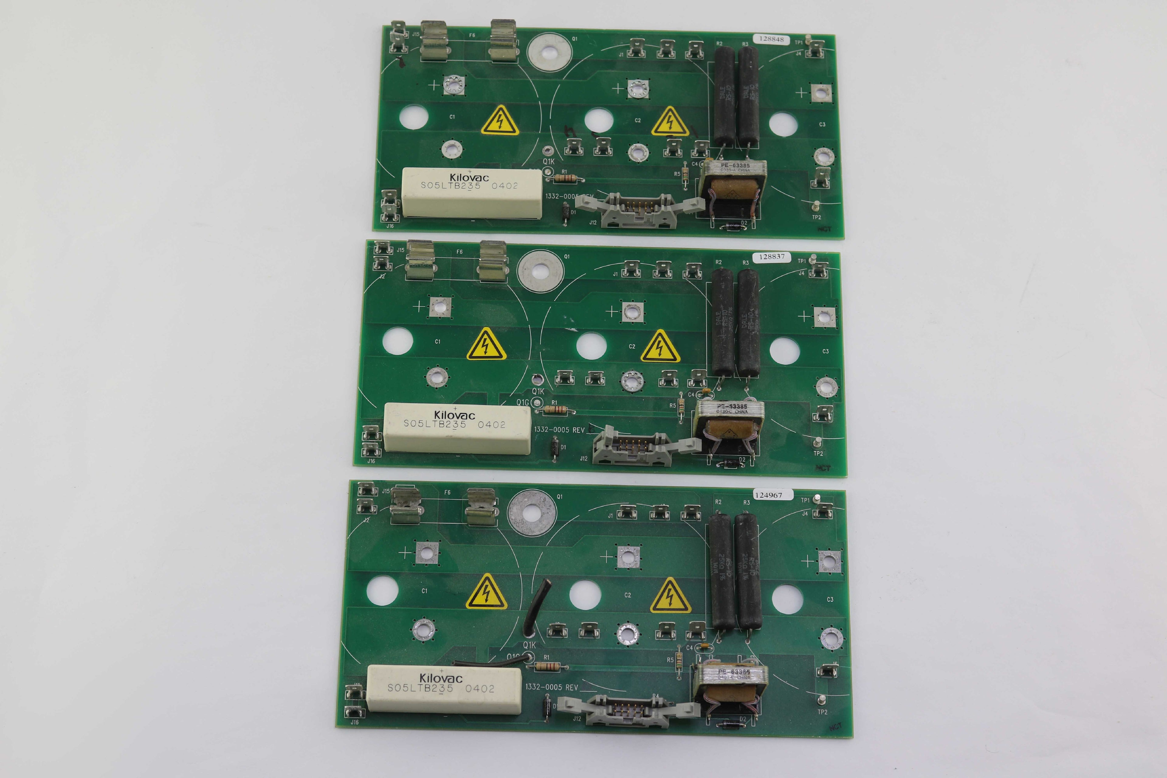 Lot of 3 1332-0005 Palomar Medilux Estelux IPL Capacitor Boards PCBs UNTESTED
