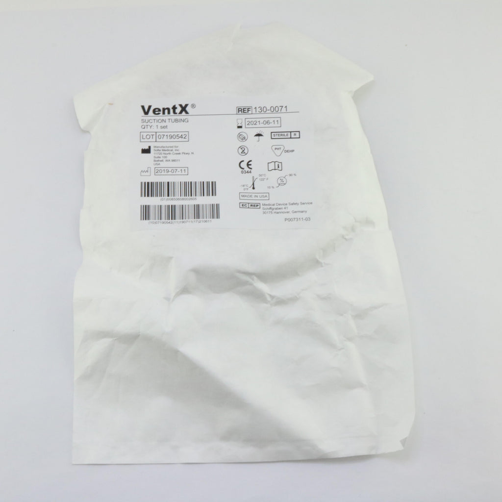 Solta VentX Single 130-0071 Vent X Aspiration Suction Tubing (1) Set EXP 2021