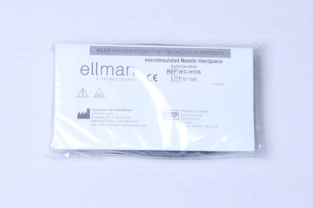 Cynosure Ellman Reusable MicroInsulted Needle Handpiece IEC-H136 - New