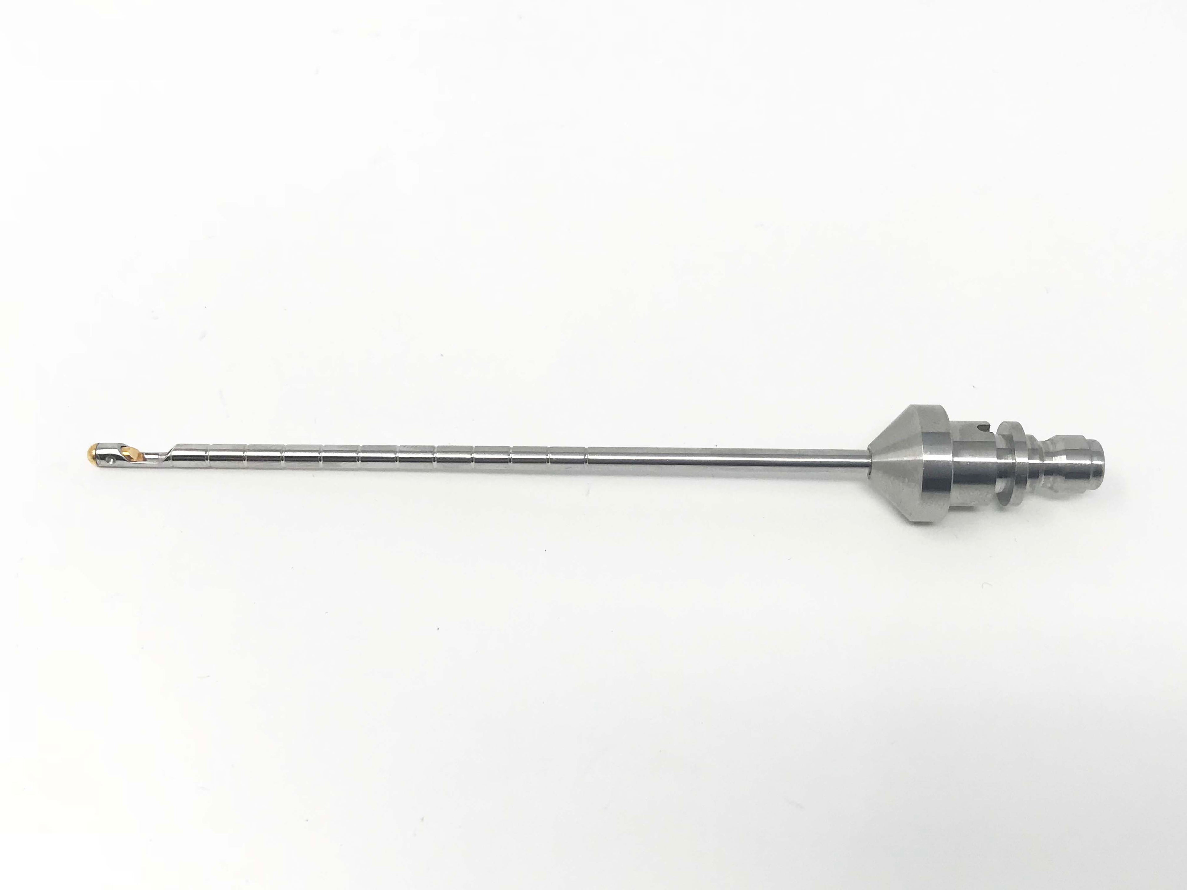 4" x 1/8" Grooved Gold Tipped Laser Cannula Barrel Sheath 90º Tip Probe