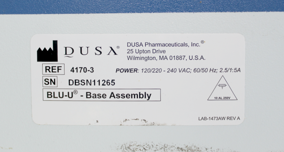 DUSA Pharmaceuticals Blue Light Blu-U Photodynamic Therapy Acne Control 4170-3