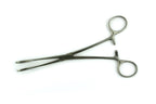Tiemann Sponge Forceps Straight 7" Stainless Steel Self-Locking Serrated Tip
