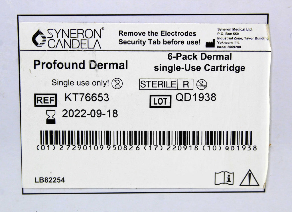 Syneron Candela Profound Microneedling RF 6 Pack Dermal Cartridge Exp.2022-09-18