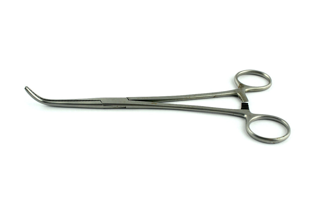 Curved Hemostatic Forceps 8" Stainless Steel Clamp Scissors Tool Locking Handle
