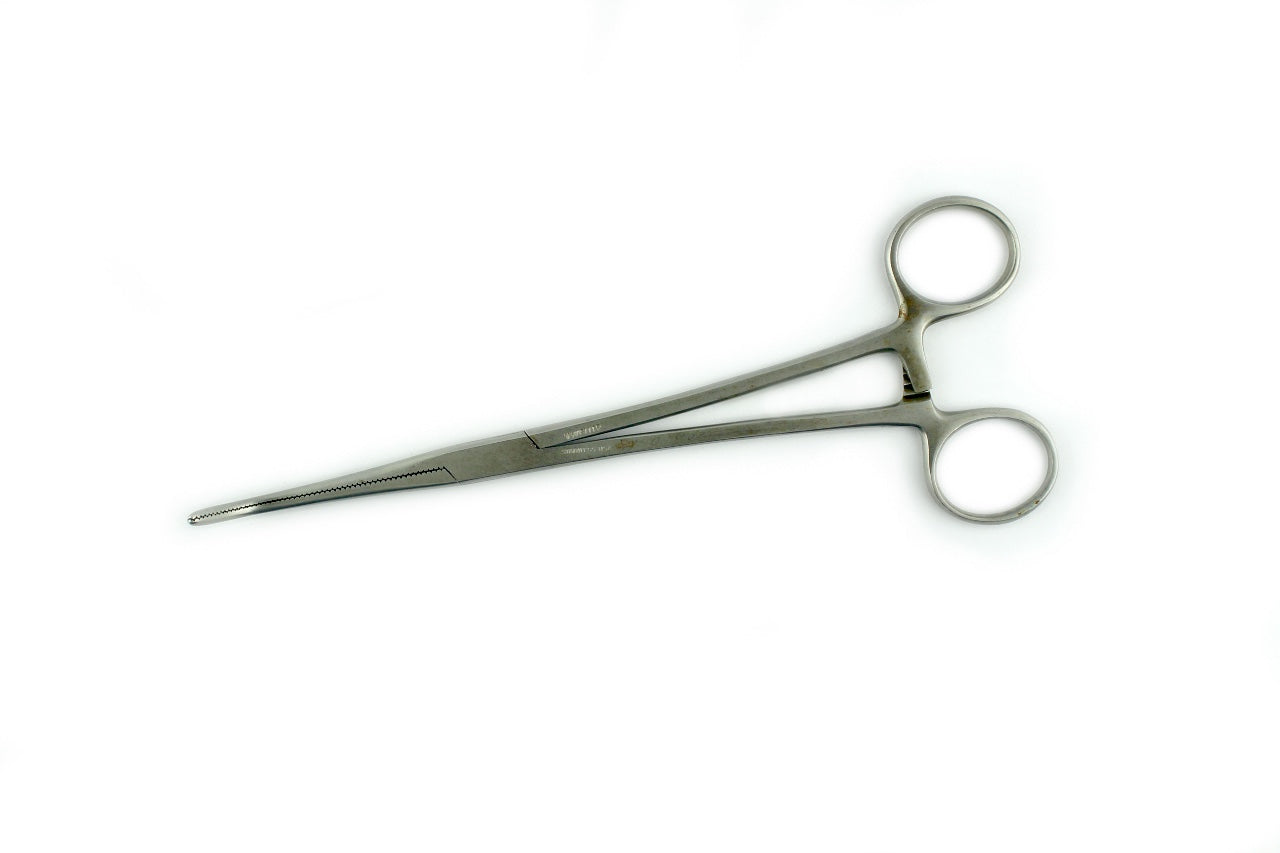Curved Hemostatic Forceps 8" Stainless Steel Clamp Scissors Tool Locking Handle