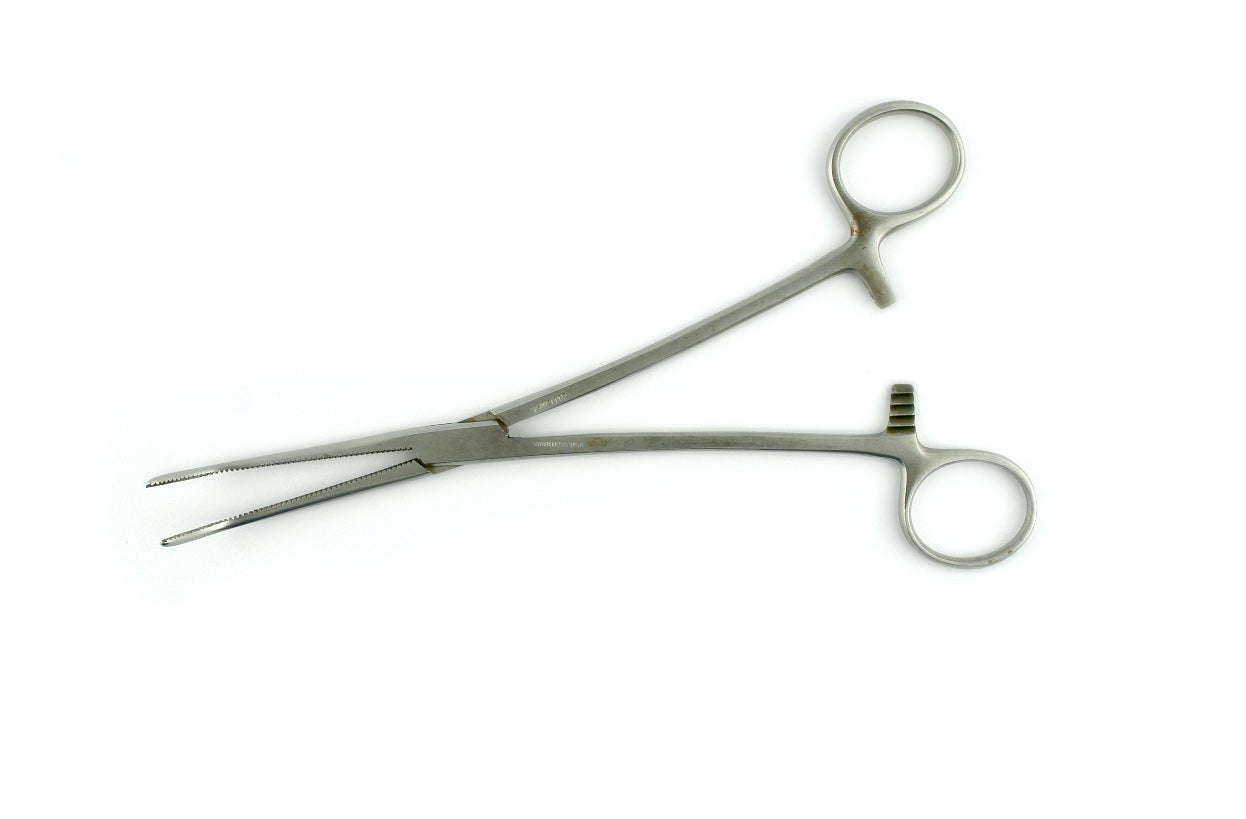 Curved Hemostatic Forceps 8" Stainless Steel Clamp Scissors Tool Locking Handle