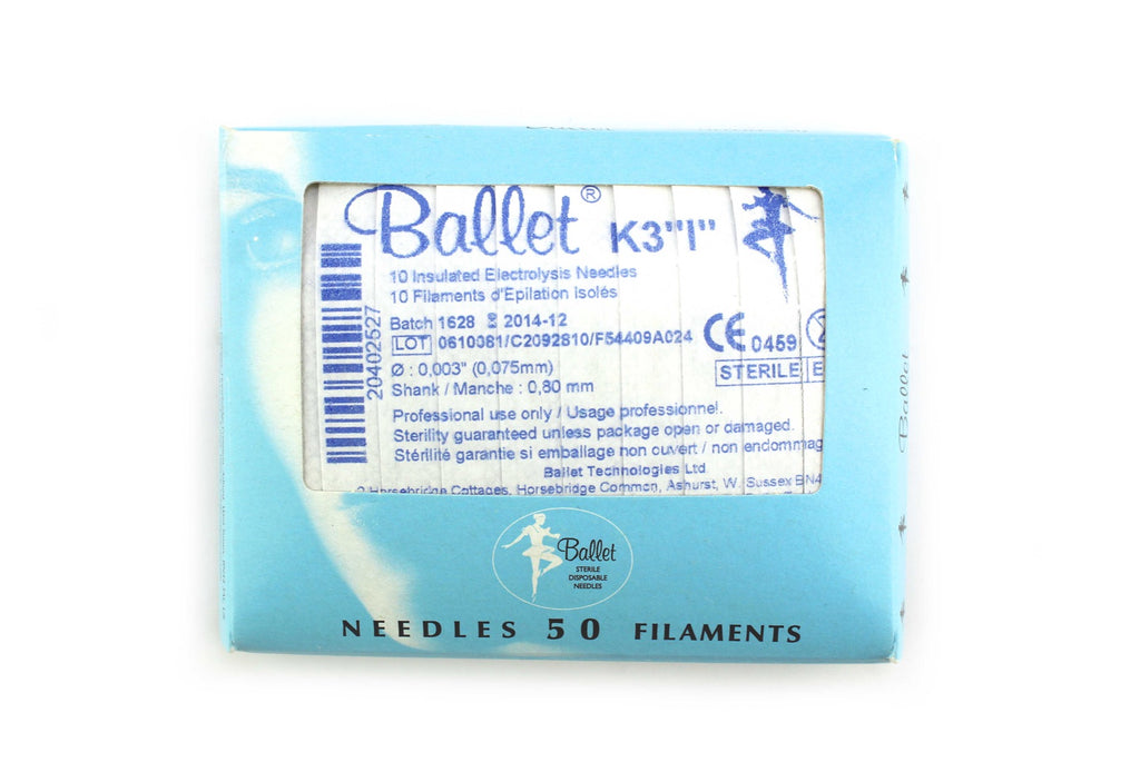 Ballet K3 "1" Insulated Electrolysis Needles Filaments Thermolysis K Shank LOT 125
