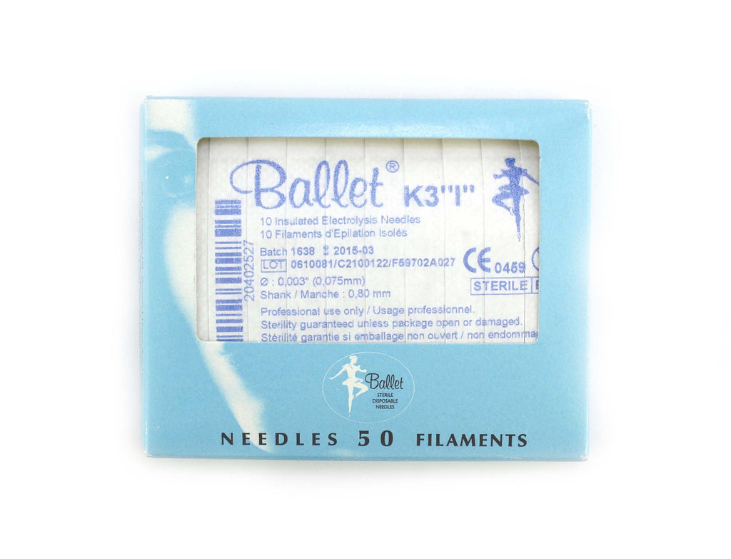 Ballet K3 "1" Insulated Electrolysis Needles Filaments Thermolysis K Shank LOT 38