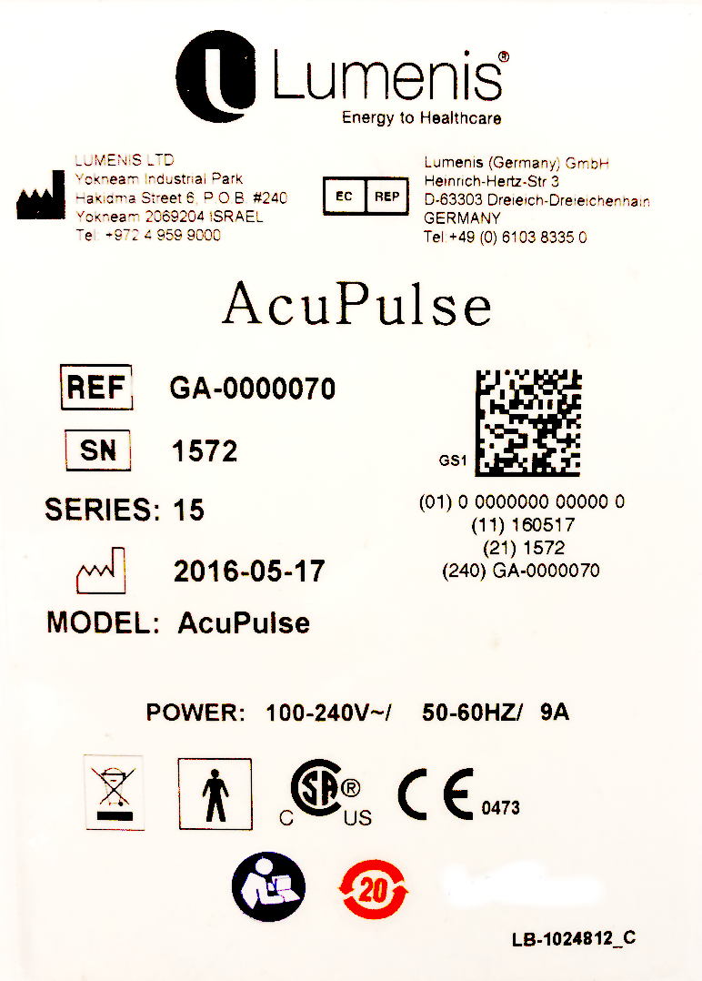 Lumenis AcuPulse 2016 CO2 Laser SilkLaser Scanner AcuScan SurgiTouch Scanner C02