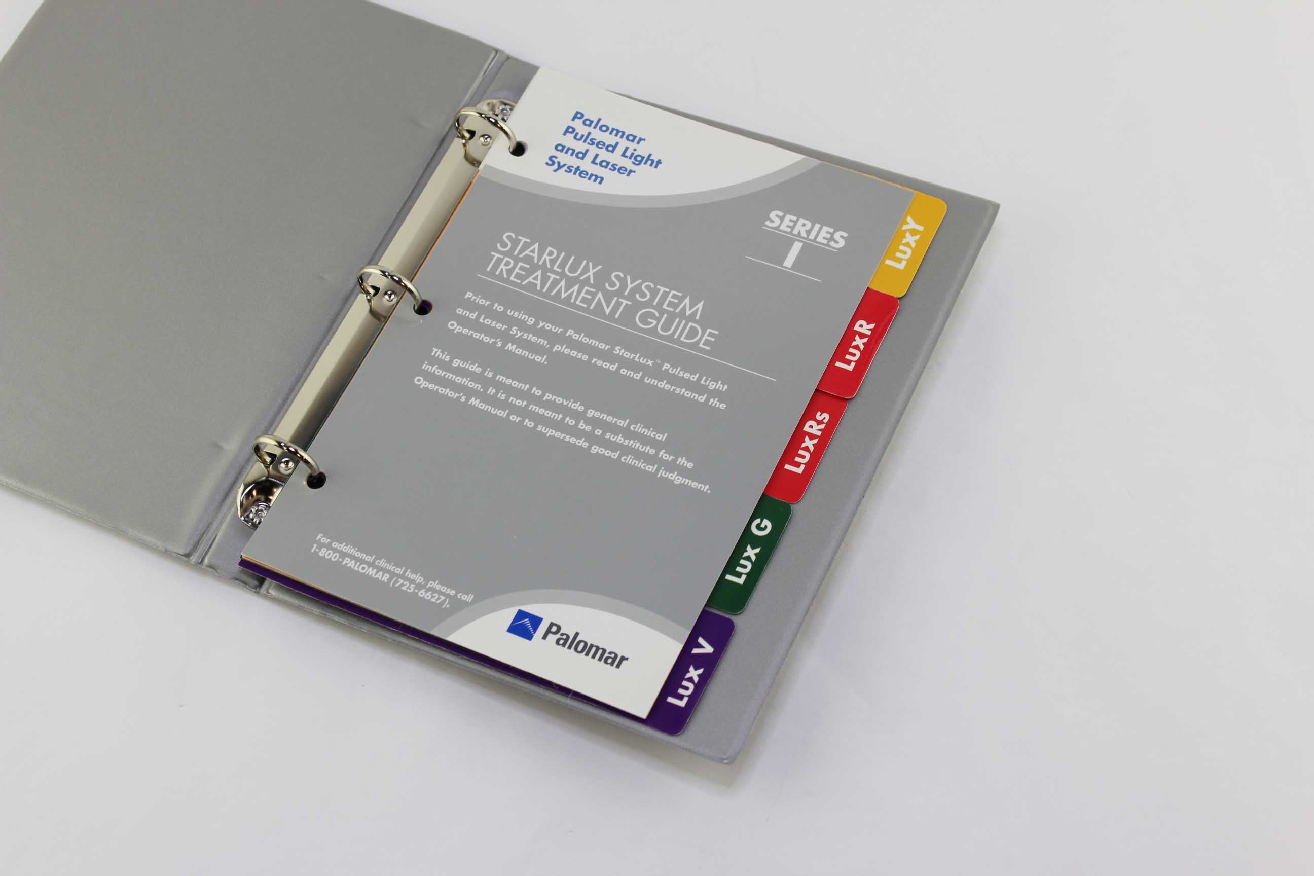Palomar Starlux 300 Series 1 IPL Handpiece Treatment Reference Guide 1553-0031C