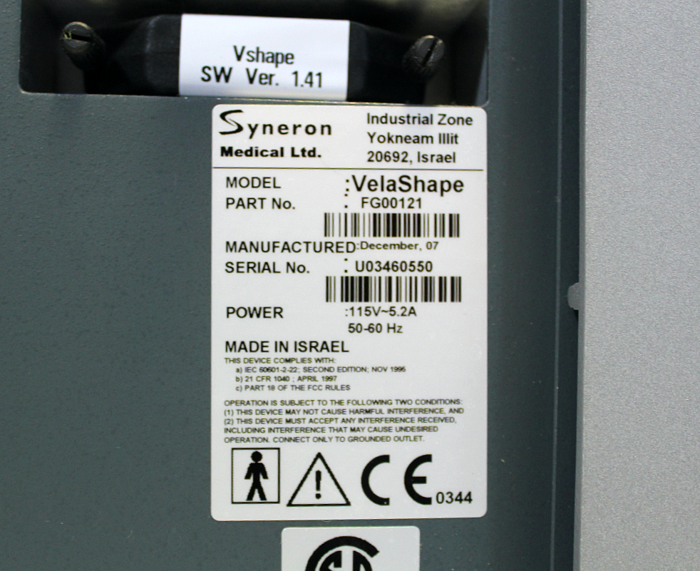 Syneron VelaShape Dual Connector 2007 - 2 HandPcs Cellulite Bod111
