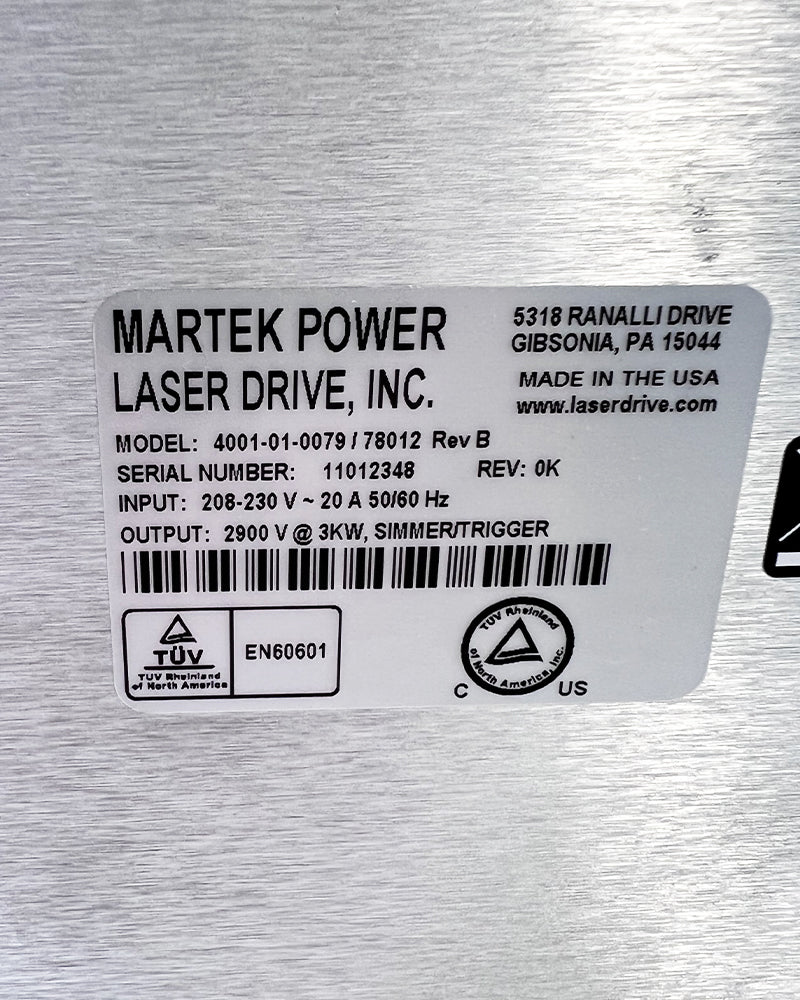 Candela VBeam2 Perfecta V Beam Laser HVPS Power Supply Excelitas 4001-01-0079