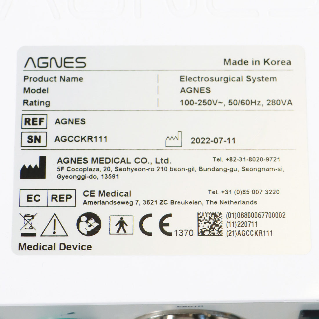 2022 Agnes RF Electrosurgical ESG Radio Frequency Microneedling System