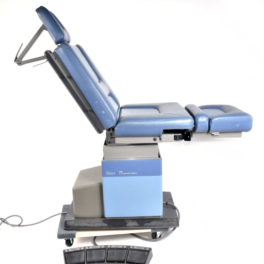 Midmark Ritter 75 Power Adjustable Medical Procedure Blue Exam Chair Table OBGYN