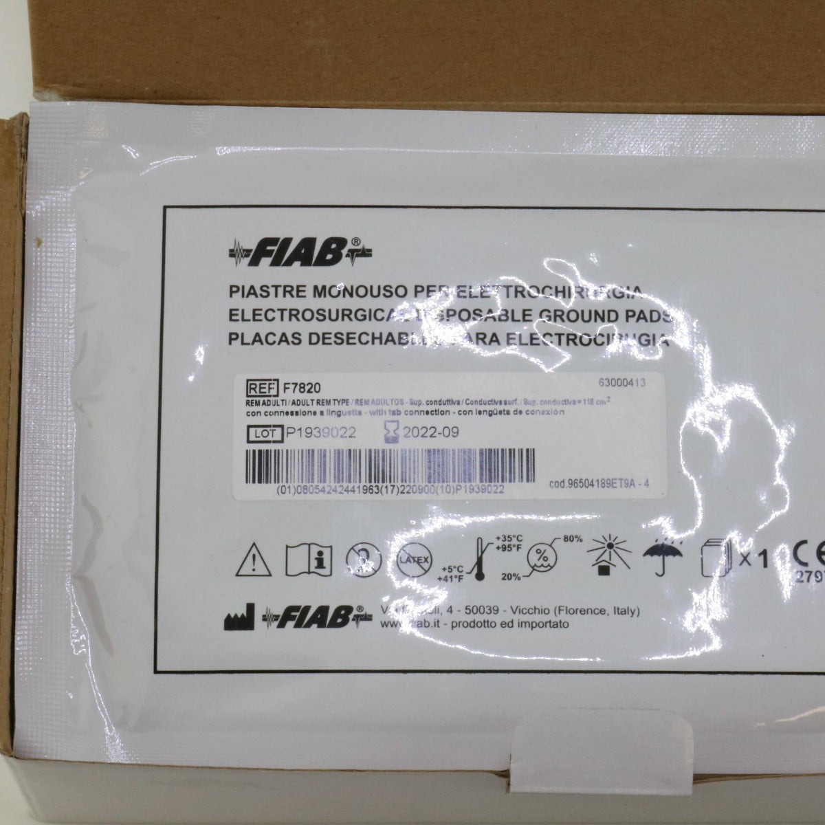 BTL Exilis RF Electrode Grounding Pads FIAB F7820 EXP 2022-09 Box of 17
