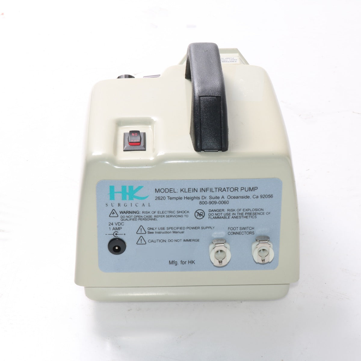 HK Surgical Klein Tumescent Delivery Single Head Peristaltic Infiltration Pump