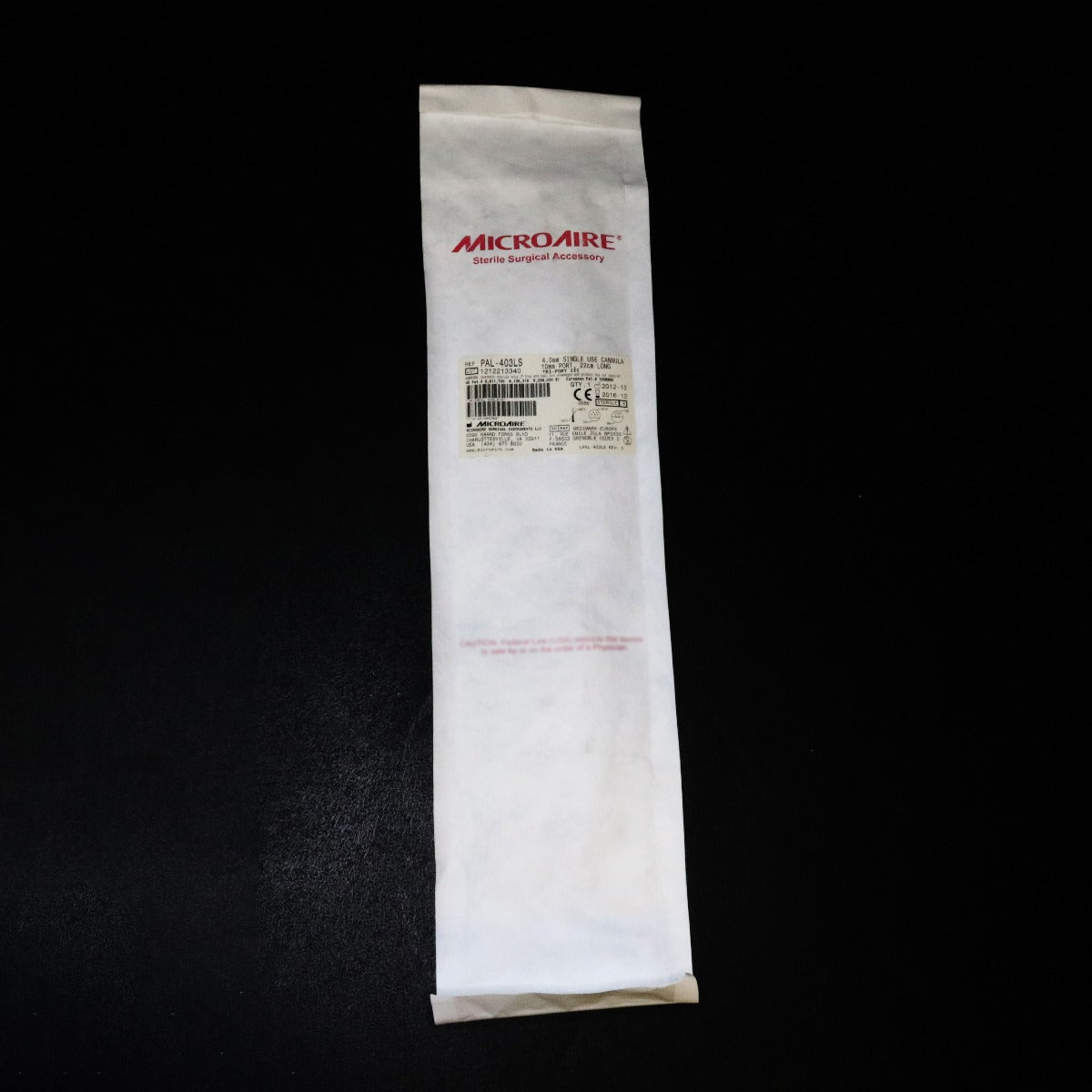 MicroAire PAL Power Cannula 22cm Long 4mm Dia 10mm Ports TRI-PORT III PAL-403LS