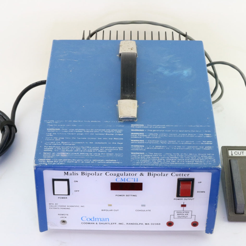 Codman Shurtleff Malis CMC II Bipolar Coagulator Cutter w/ Bipolar Foot Switch