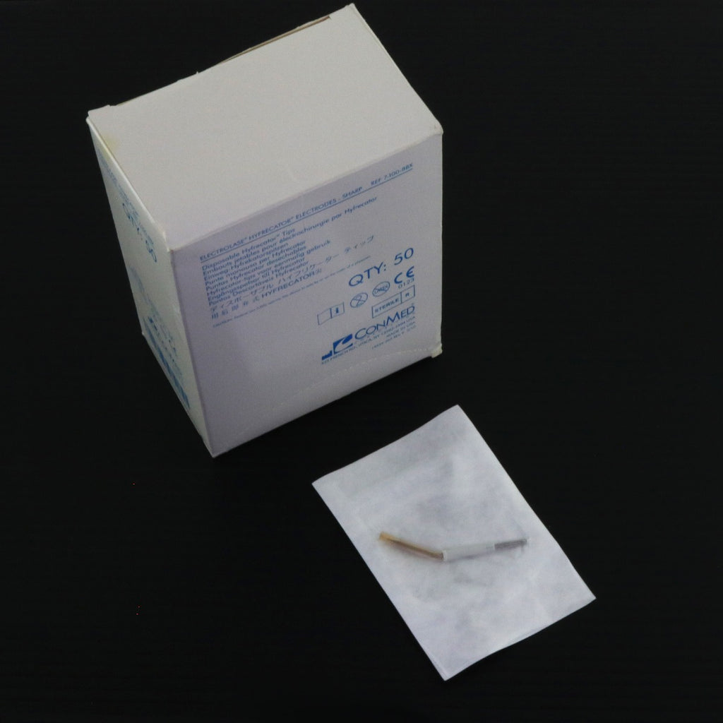 Box of 22 ConMed Hyfrecator Electrolase Electrode Tips Sharp 7-100-8 EXP 2016