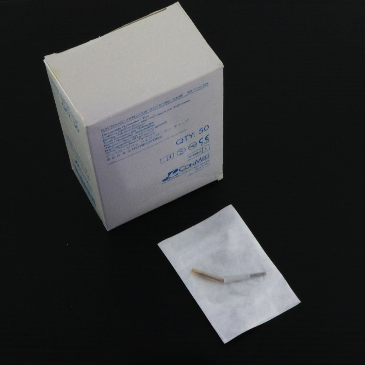 Box of 22 ConMed Hyfrecator Electrolase Electrode Tips Sharp 7-100-8 EXP 2016