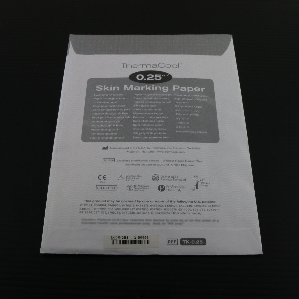 Thermage ThermaCool Skin Marking Paper 0.25cm/2 TK-0.25 Therma Cool EXP2010