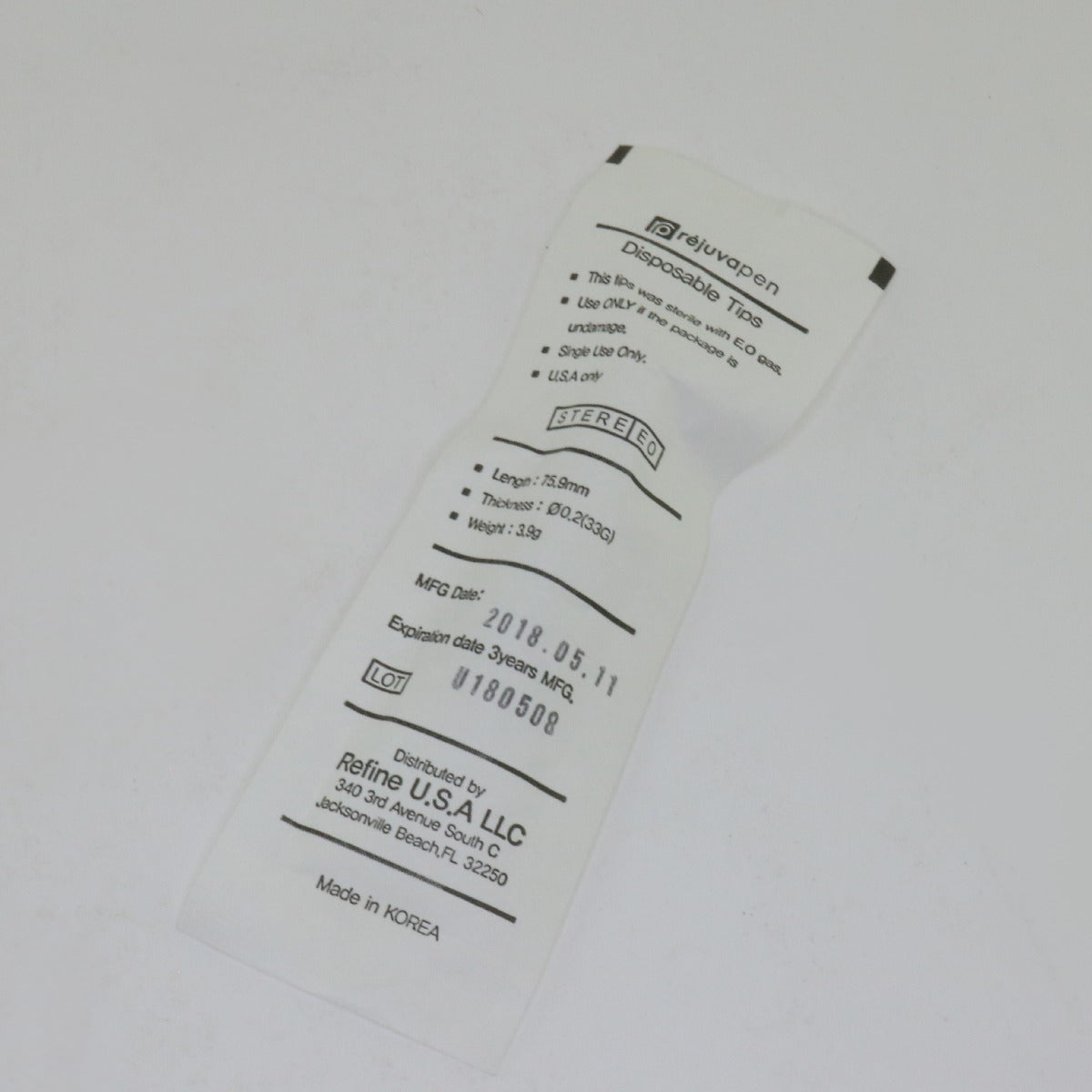 Refine RejuvaPen Rejuva Pen Microneedle Tip RP 2.5 Single (1) EXP 2021