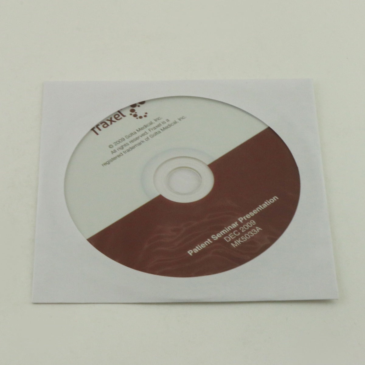 2009 Solta Fraxel Laser Treatment Patient Seminar Resources CD MK5033A