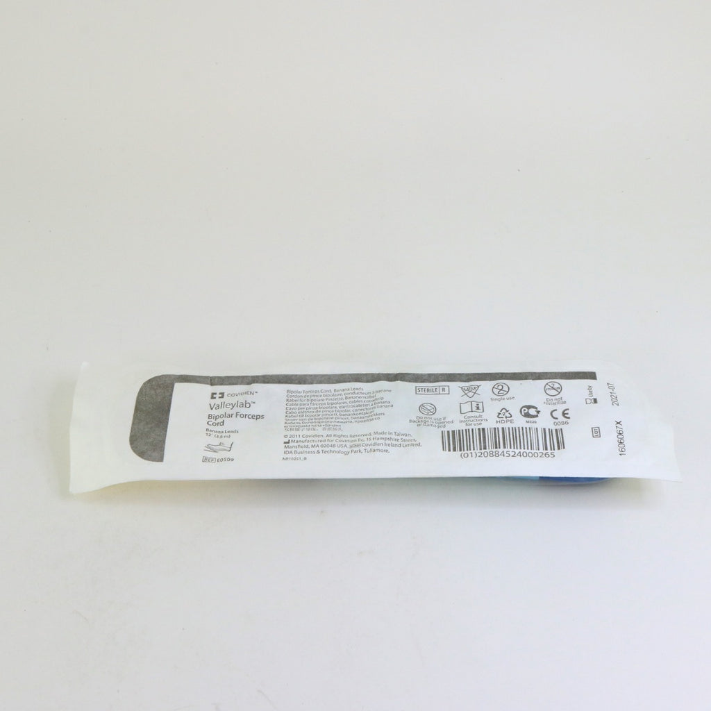 Covidien E0509 Valleylab Bipolar Forceps Cord Cable Banana Leads 12ft EXP 2021