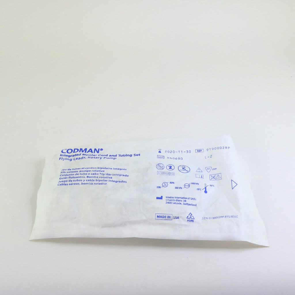 Codman 9190002RP Integrated Bipolar Cord & Tubing Set EXP 2020