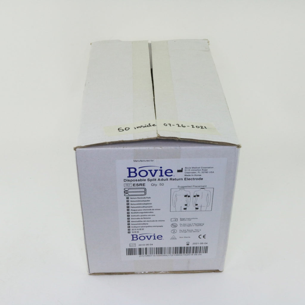 Bovie BTL Exilis Cutera TruSculpt Split Return Electrode Grounding Pad ESRE 50ct