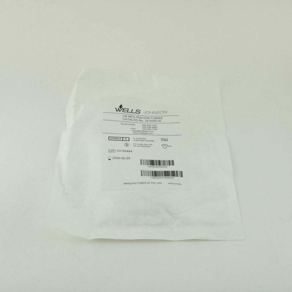 Wells Johnson CB Infiltration Tubing 24-6008-00 4-Pack EXP 2020