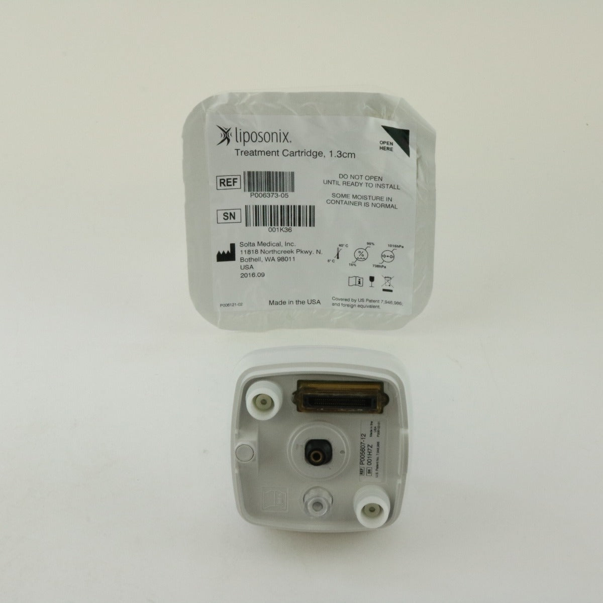 Solta Liposonix 1.3cm Treatment Cartridge Transducer Tip P006373-05 UNTESTED