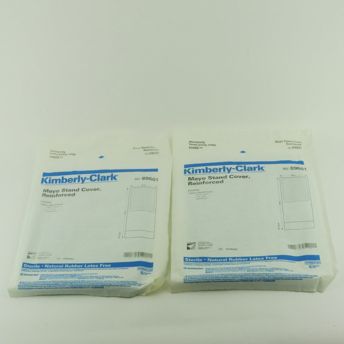 Lot of 2 Kimberly-Clark 89601 Reinforced Mayo Stand Cover 23x47x7"