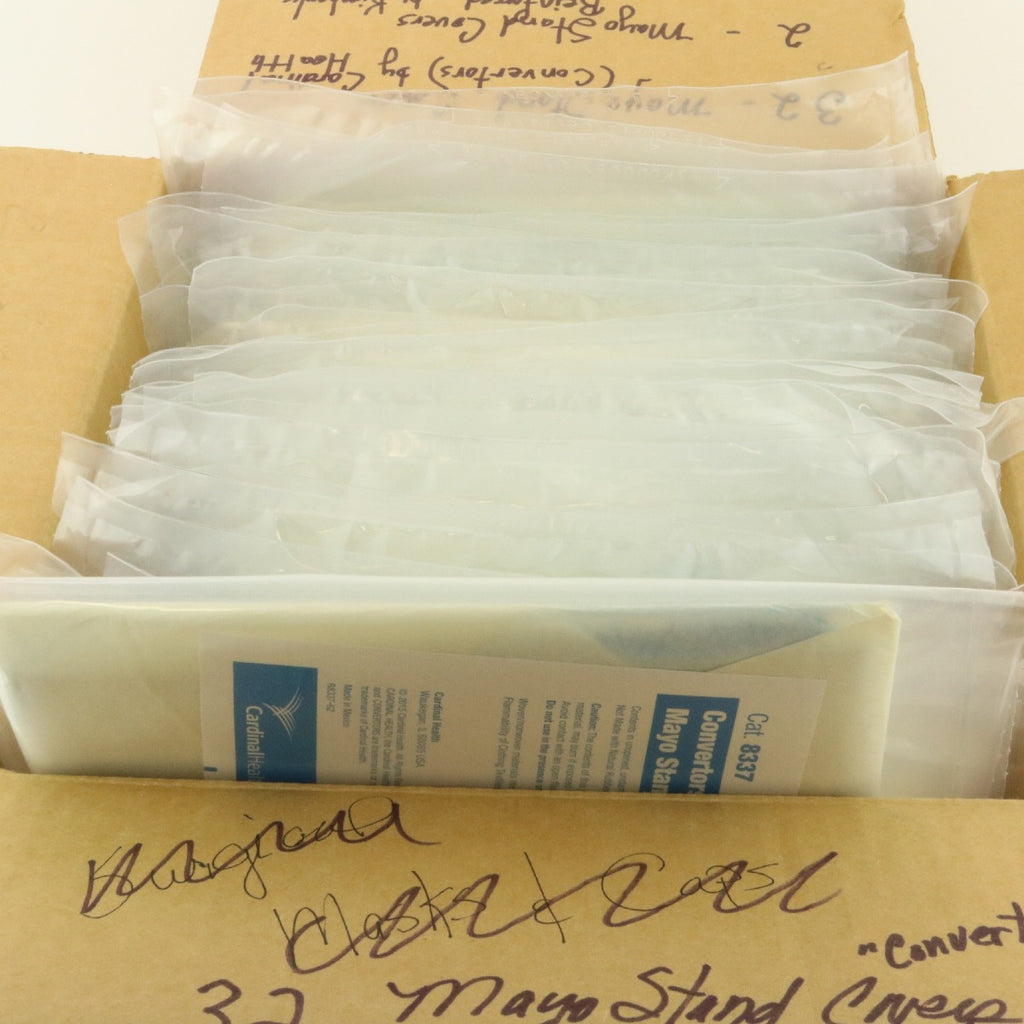 LOT OF 32 Cardinal Health Convertors 8337 Reinforced Mayo Stand Cover 58x151cm