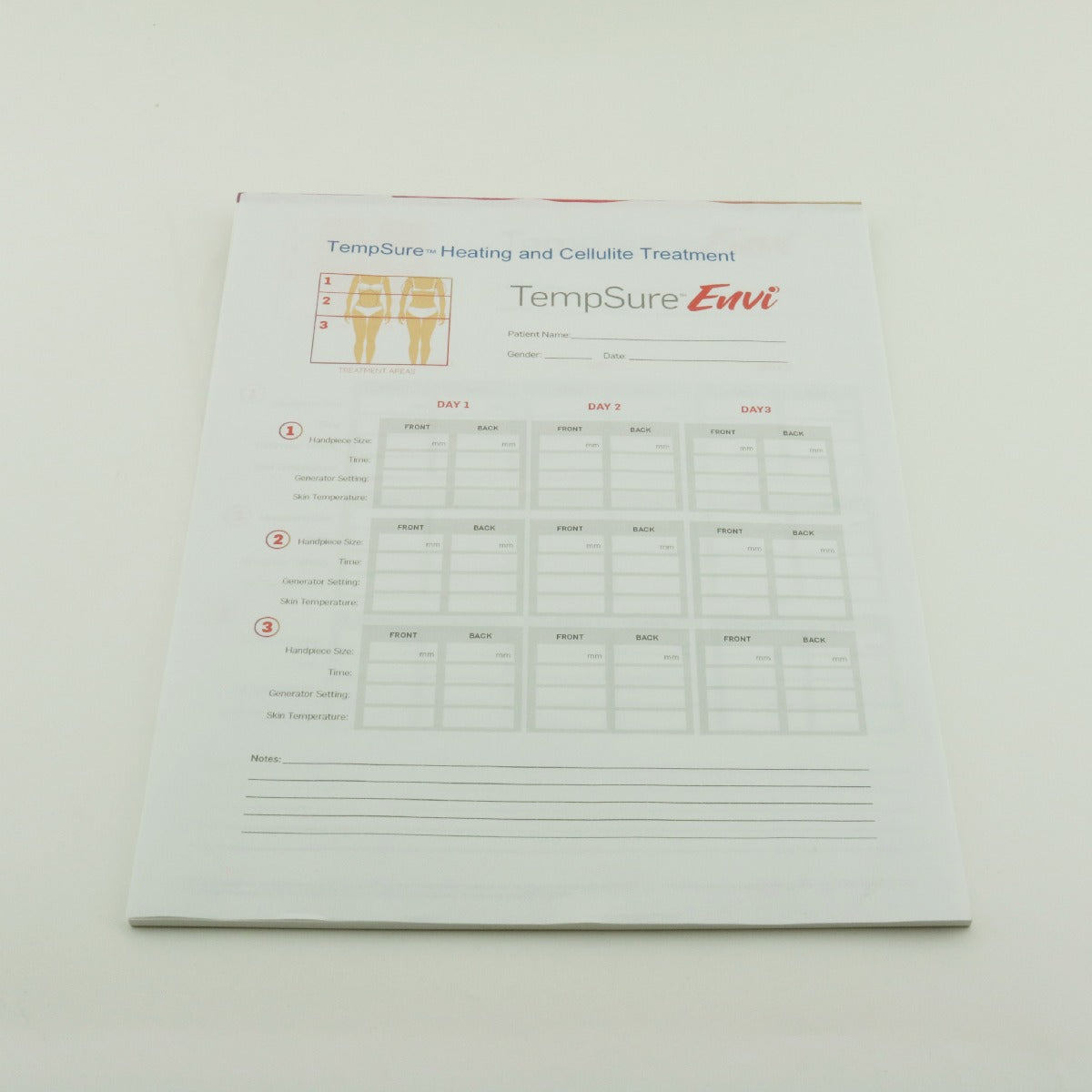 Cynosure TempSure Envi Patient Treatment Record Forms Pad of 26