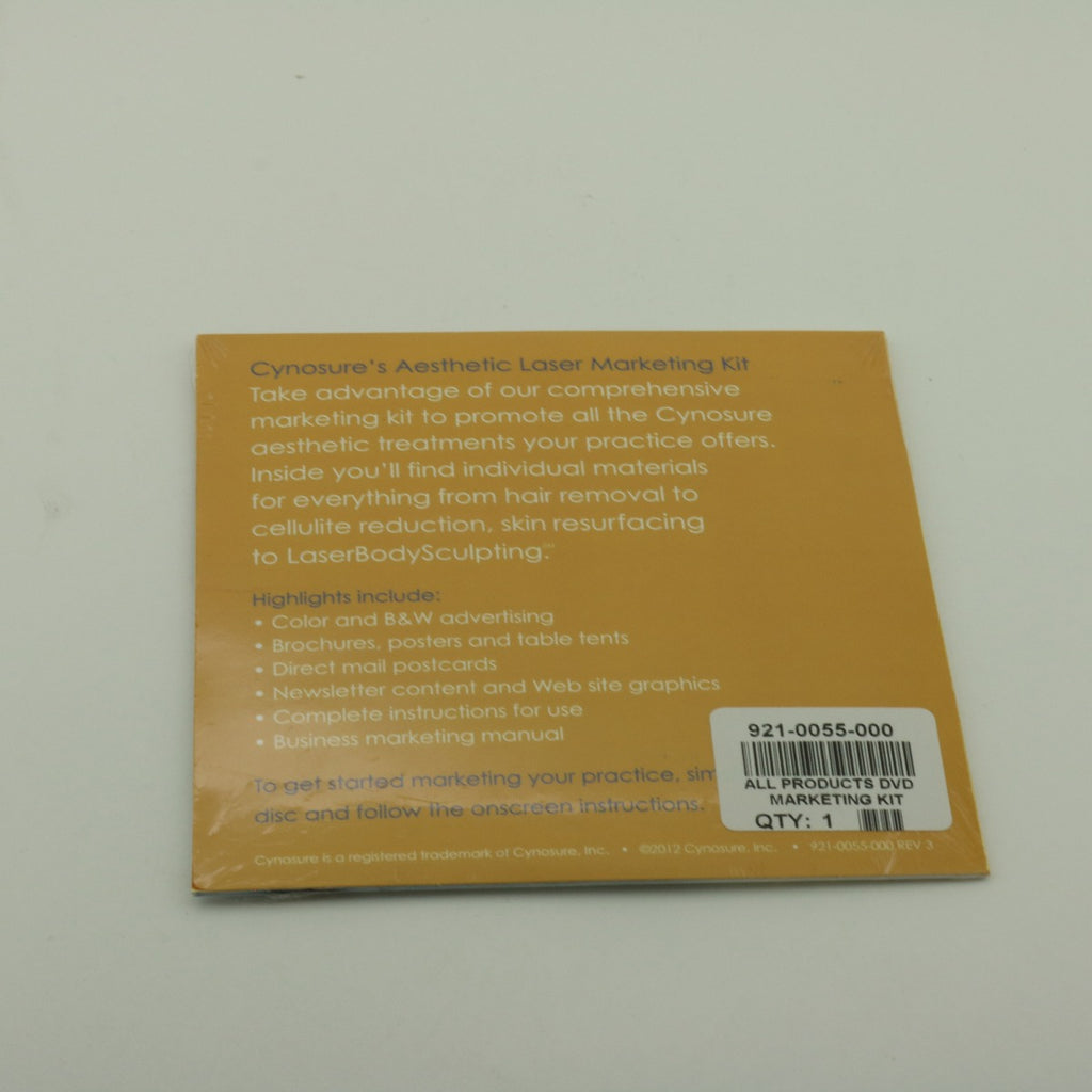 2012 Cynosure Aesthetic Laser All Products Marketing Kit DVD 921-0055-000 UNUSED