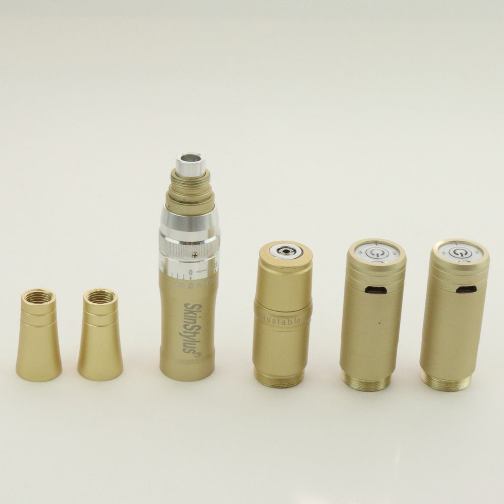 SkinStylus Gold BioLock 1 Variable Depth Microneedling Pen Set Skin Stylus