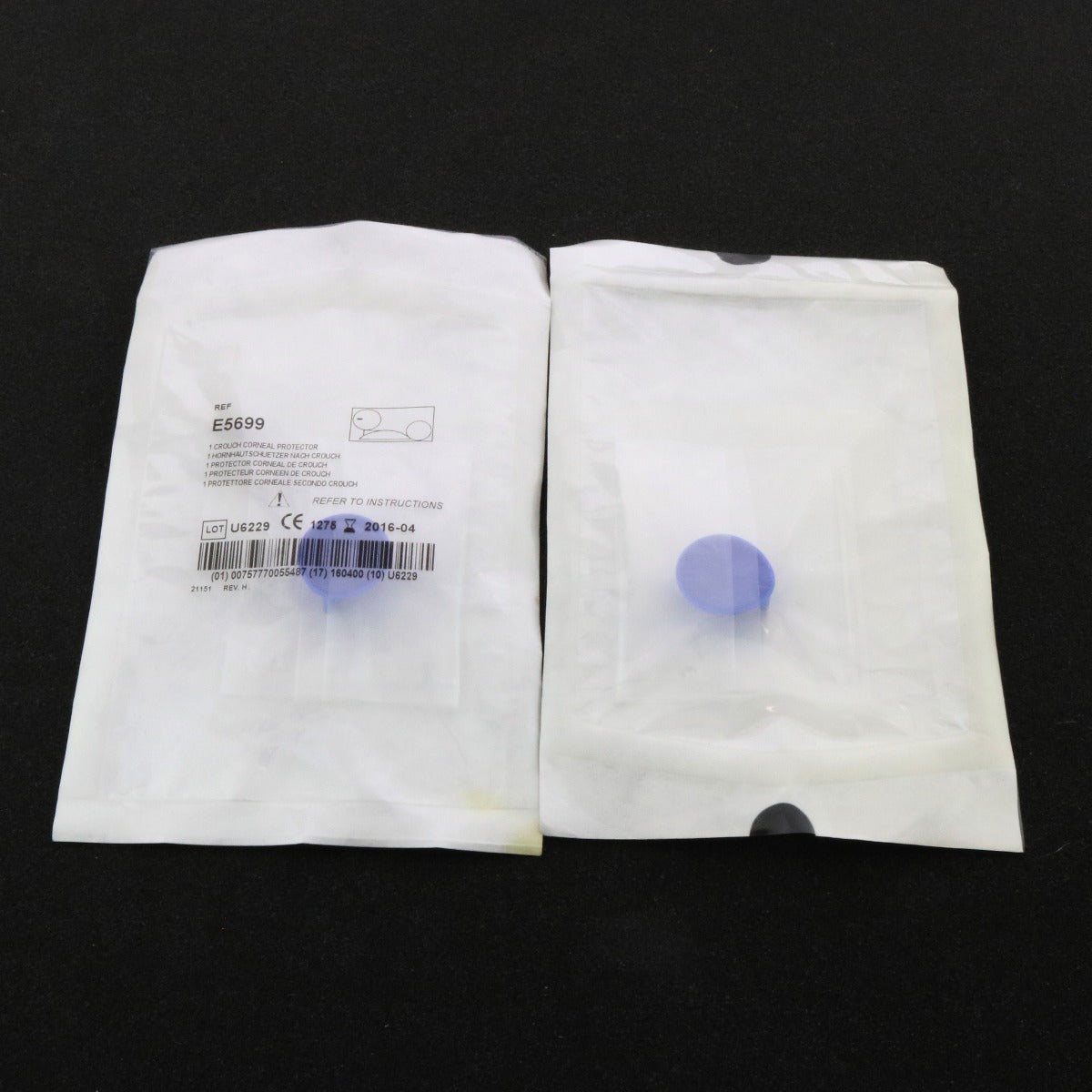 Bausch & Lomb E5699 Crouch Corneal Protector Eye Shield Cups Set of 2