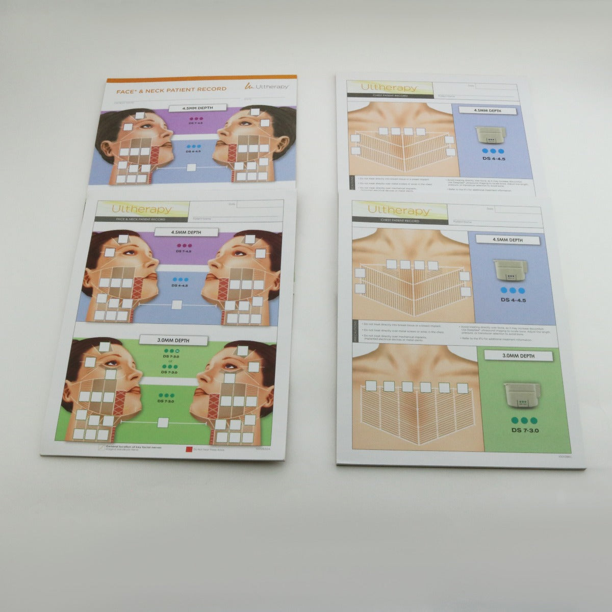 Ulthera Ultherapy 21 Face Neck 51 Chest Treatment Patient Record Forms Paper