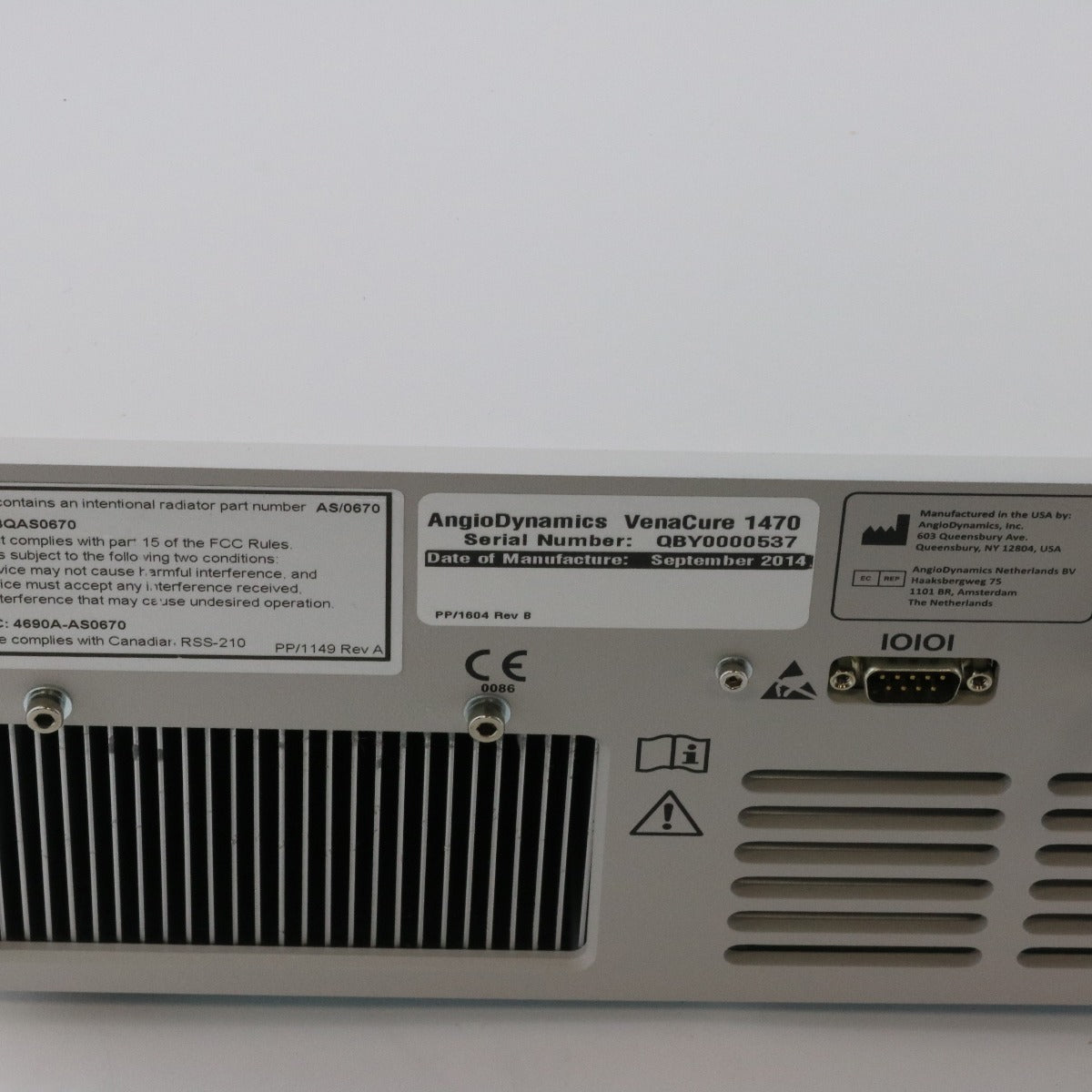 2014 AngioDynamics VenaCure EVLT Indium Phosphate 1470 Vena Cure 12W Vein Laser