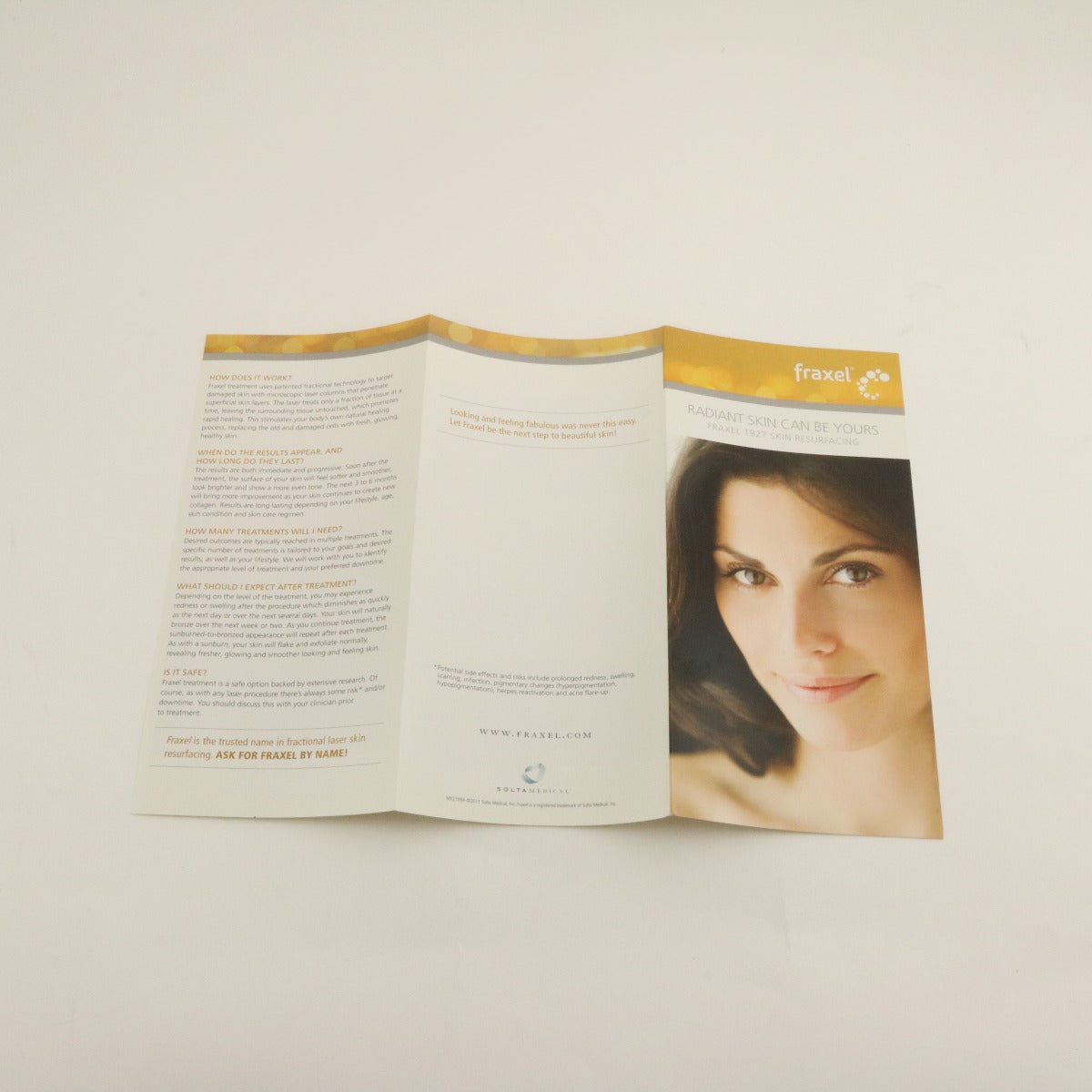 2011 Solta Fraxel Restore Dual 1927nm Skin Resurfacing Patient Brochures 20pk