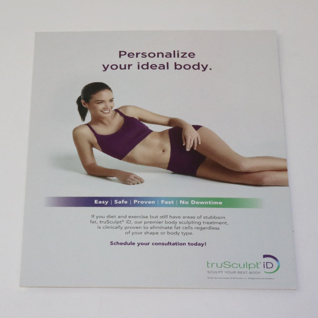 Cutera truSculpt iD Personalize Your Ideal Body 8.5x11" Front Desk Lobby Sign