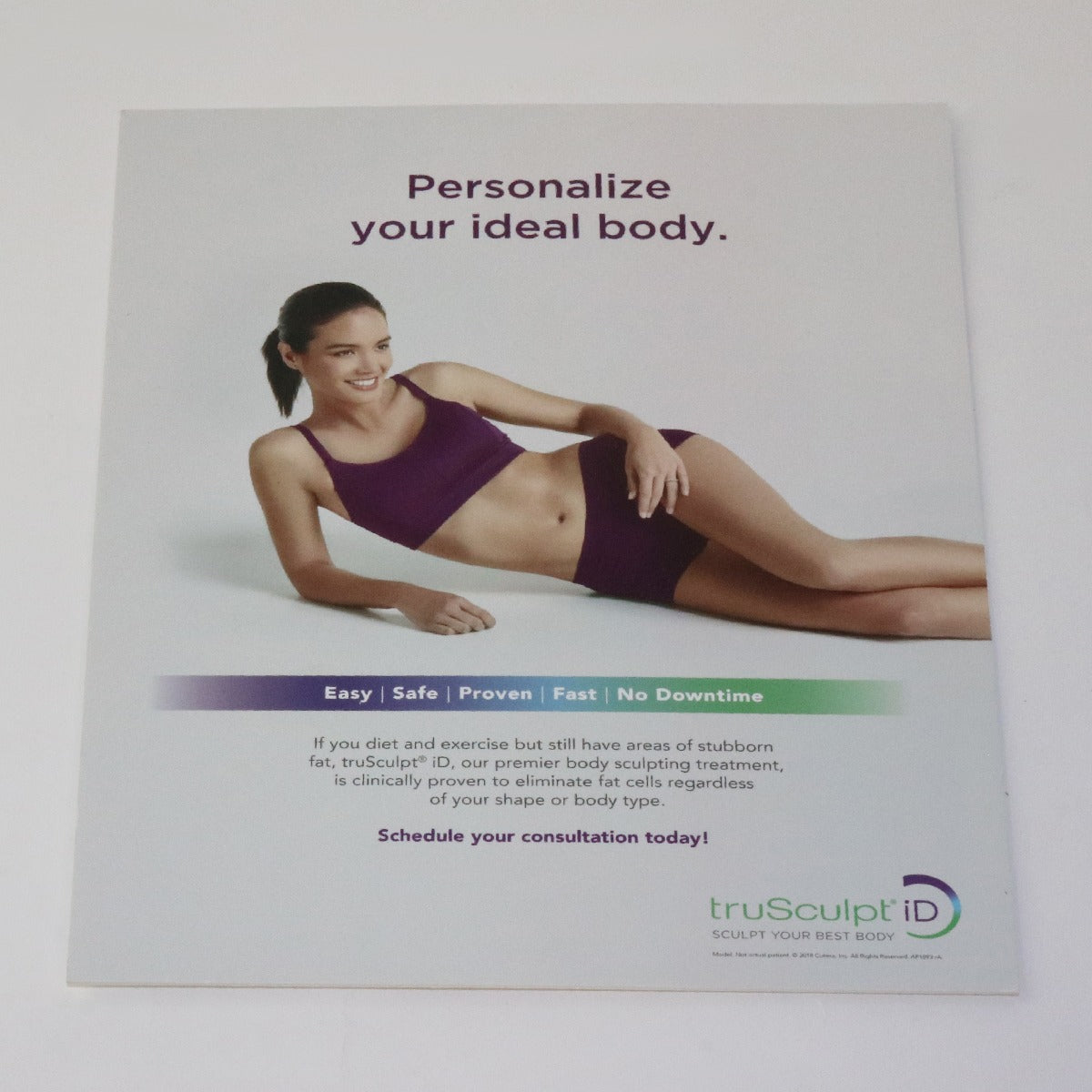 Cutera truSculpt iD Personalize Your Ideal Body 8.5x11" Front Desk Lobby Sign